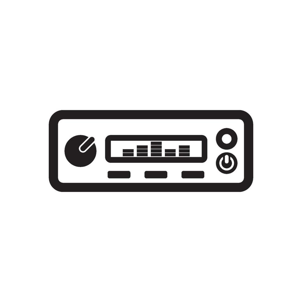 Auto Radio Symbol Logo Symbol, Vektor Illustration Design