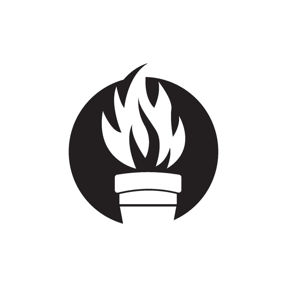 Fackel Symbol Logo Symbol, Vektor Illustration Design