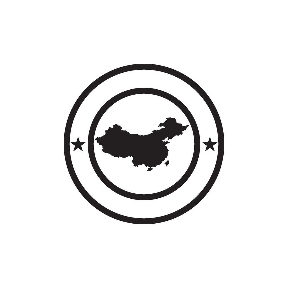 Kina Karta ikon vektor illustration symbol design