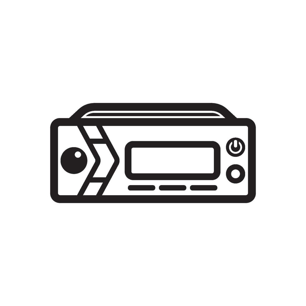 bil radio symbol logotyp ikon, vektor illustration design