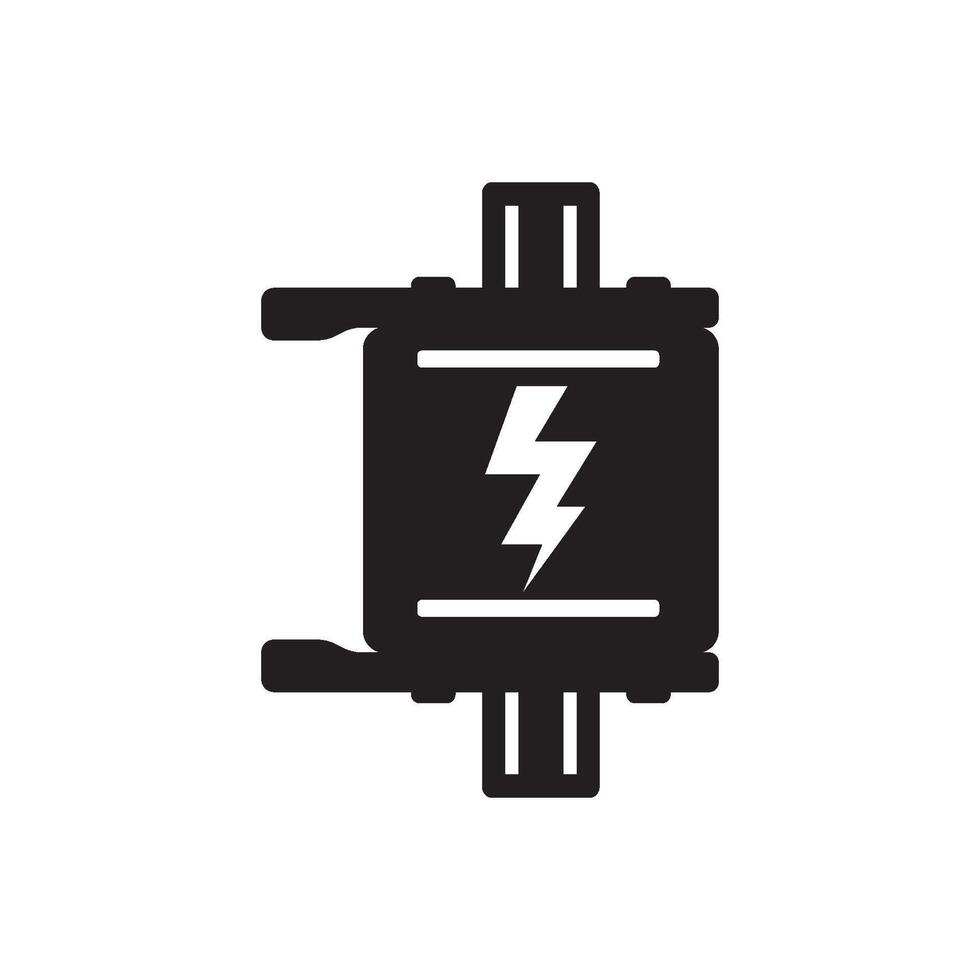 elektrisk säkring ikon vektor illustration design mall