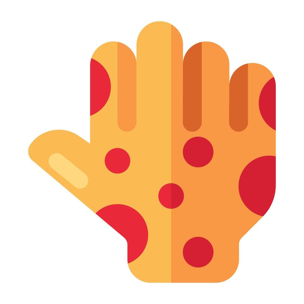 en färgad design ikon av smittad hand vektor