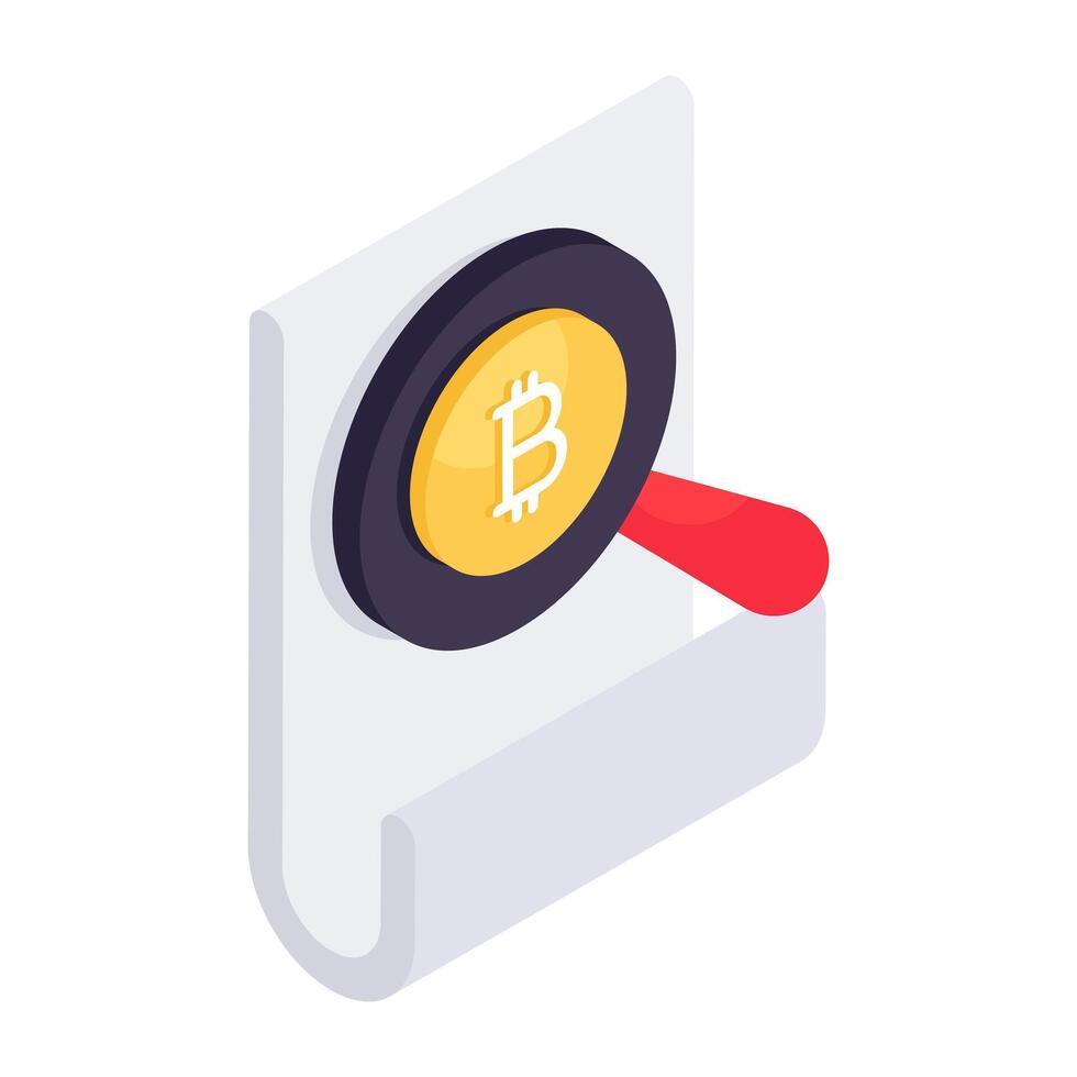 ein Symbol Design von Bitcoin Analyse vektor