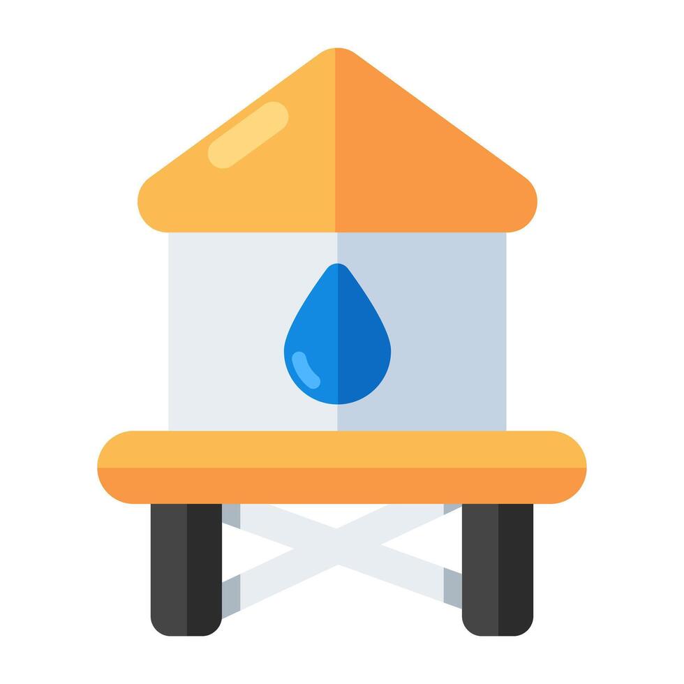 modern design ikon av vatten tank vektor