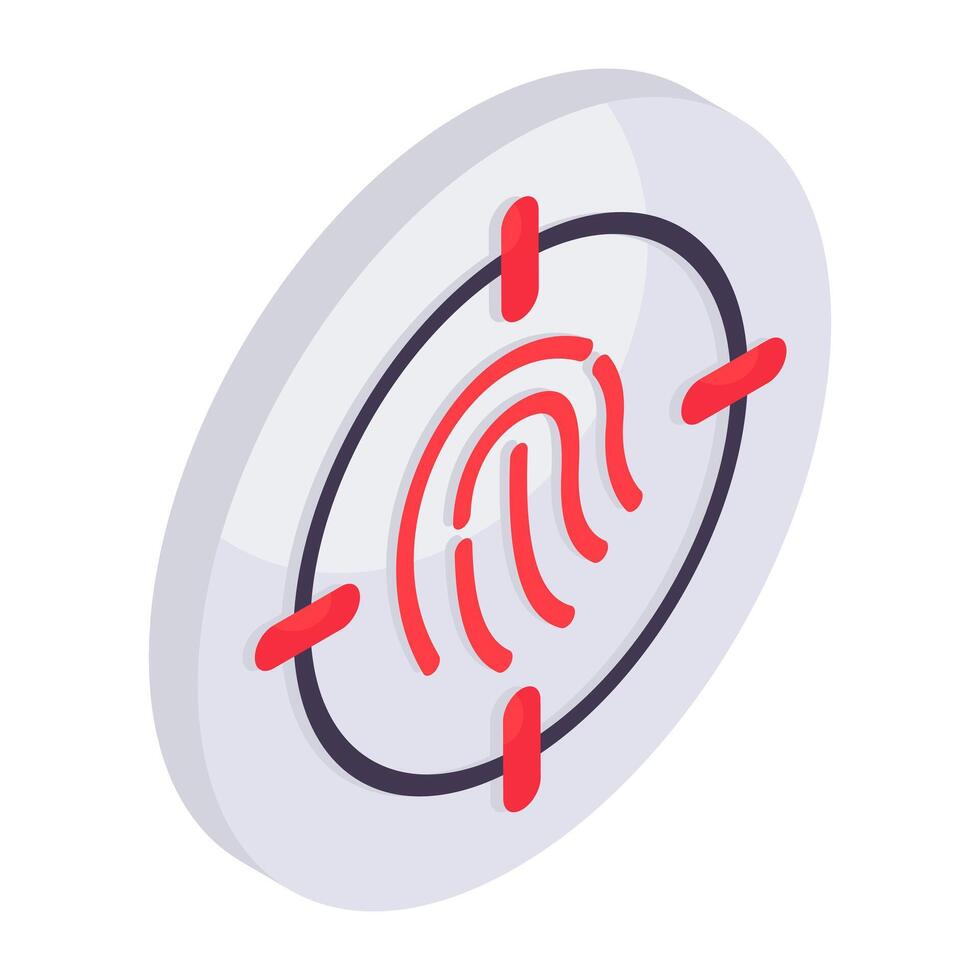 Prämie herunterladen Symbol von Fingerabdruck Scannen vektor