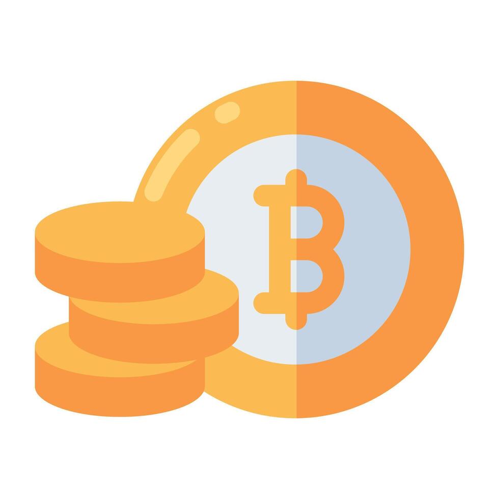 ein Icon-Design von Bitcoin vektor