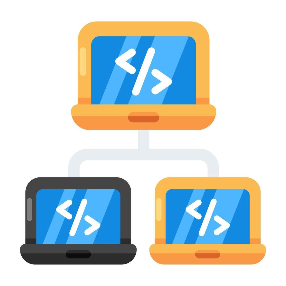 einzigartige Designikone der Webcodierung vektor