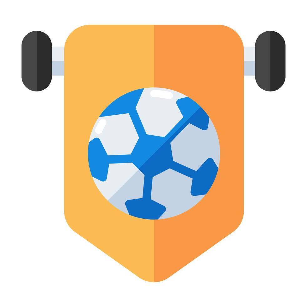Fußball Etikett Symbol, editierbar Vektor