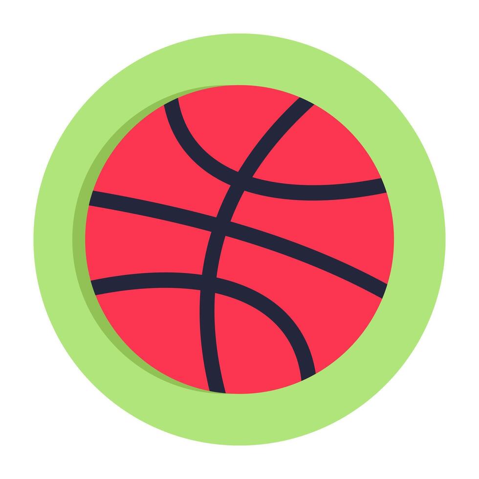 en unik design ikon av basketboll vektor