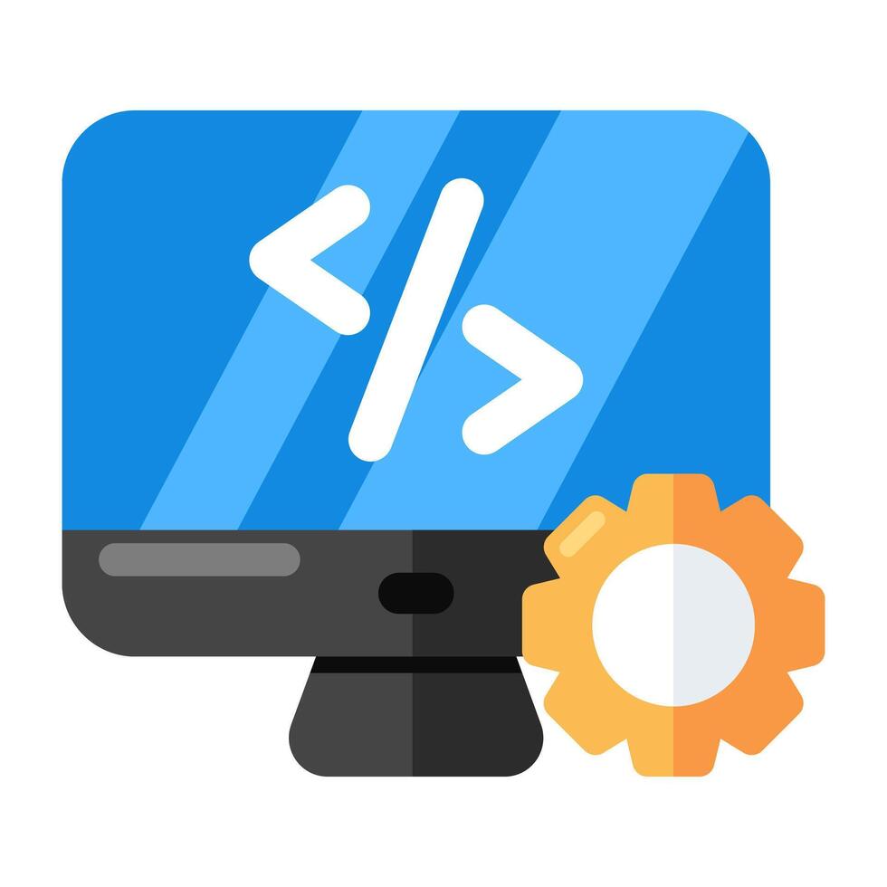einzigartige Designikone der Webcodierung vektor
