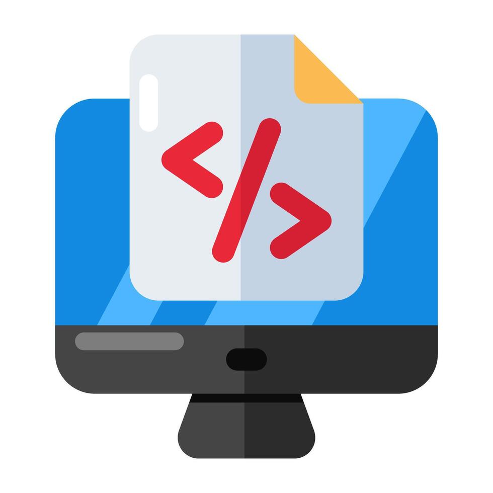 unik designikon för webbkodning vektor