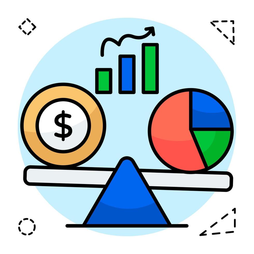 Prämie herunterladen Symbol von finanziell Analytik vektor