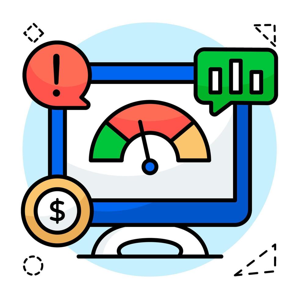 modern Design Symbol von System Geschwindigkeit Optimierung vektor