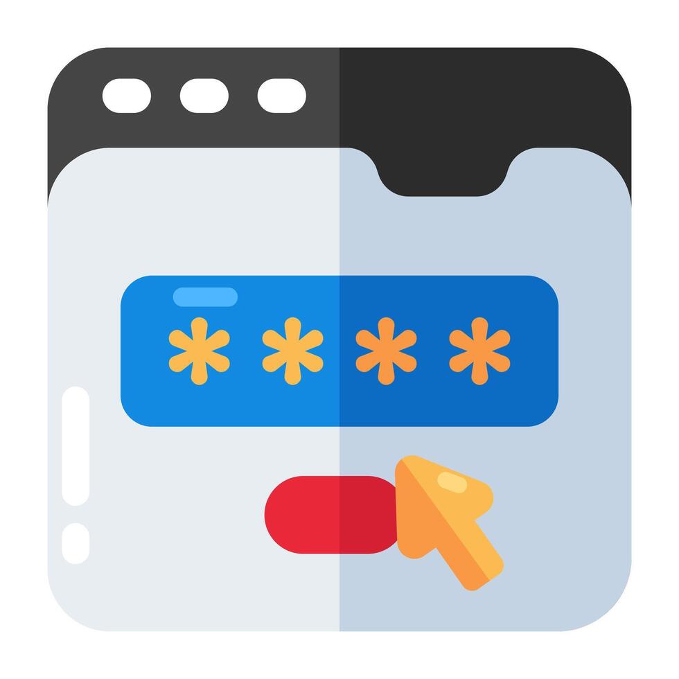 moderne Designikone der Websicherheit vektor
