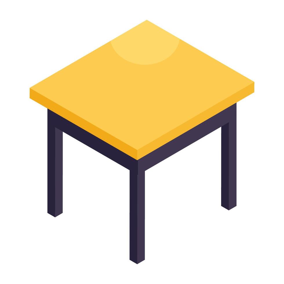 redigerbar design ikon av runda tabell vektor