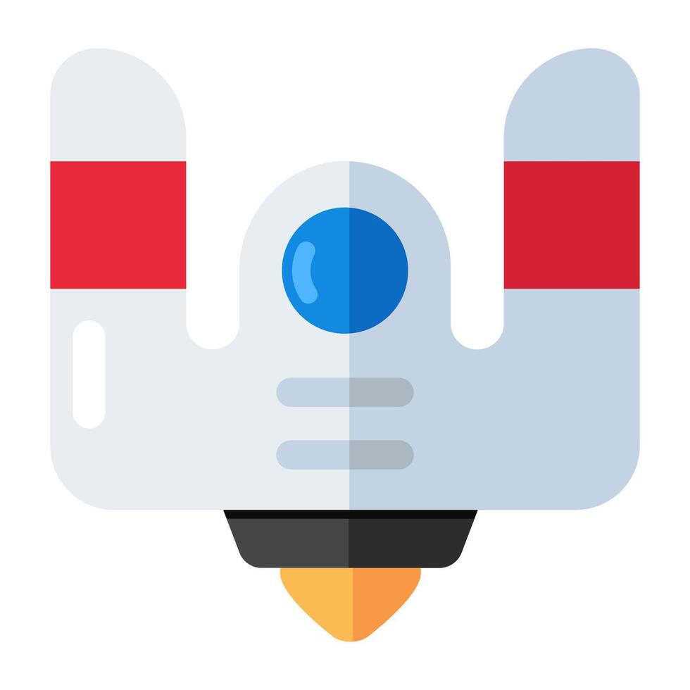 konceptuell platt design ikon av Plats shuttle vektor