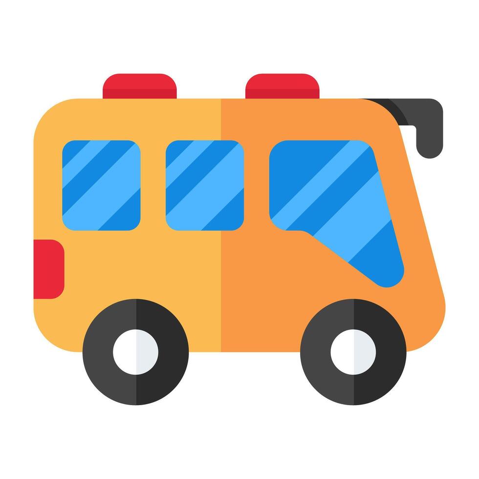 ett ikon design av buss vektor