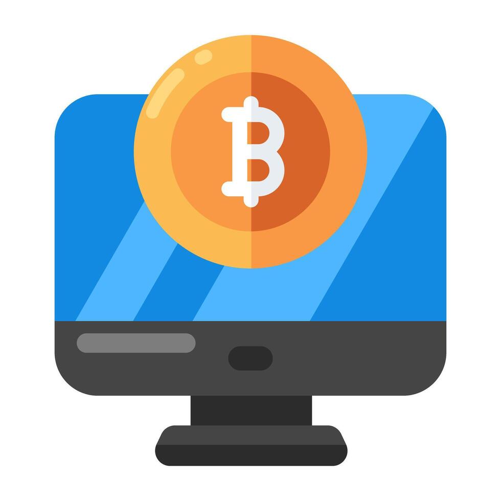 ein Icon-Design von Bitcoin vektor