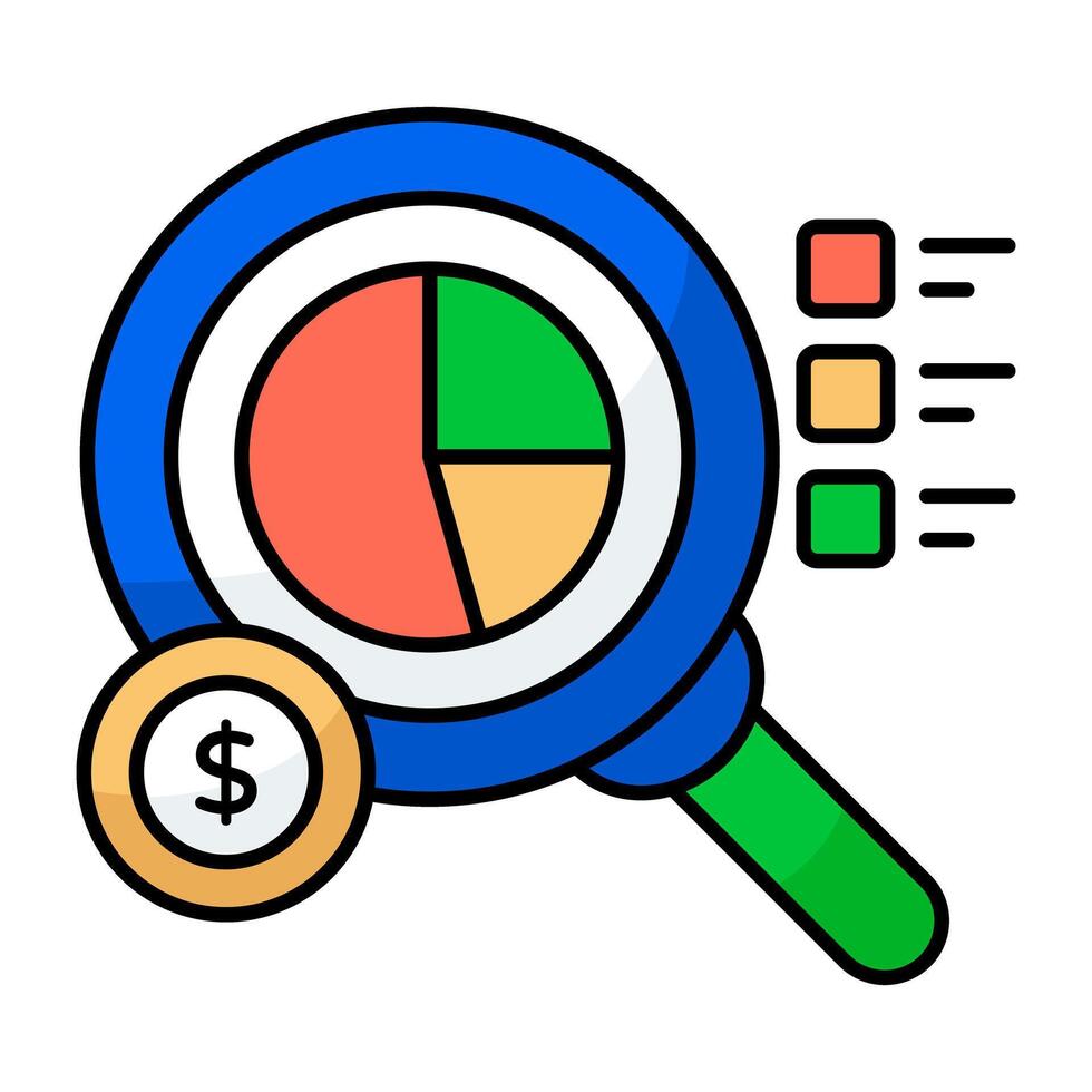 einzigartige designikone der datenanalyse vektor