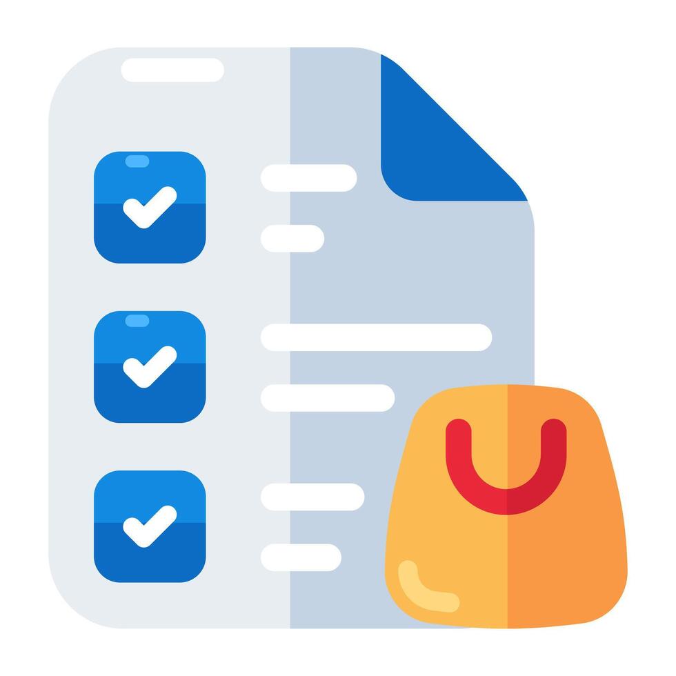 perfektes Design-Symbol der Einkaufsliste vektor