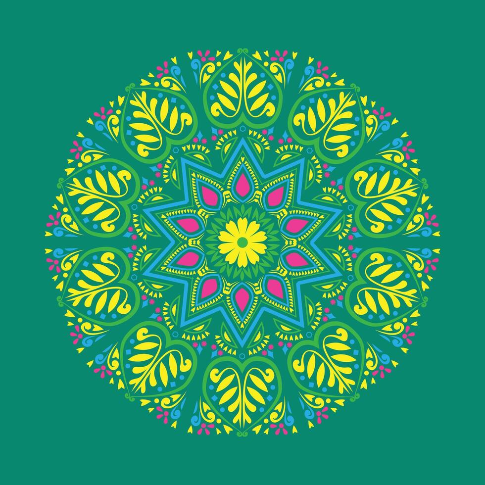 Mandala zum Festival und Kultur vektor