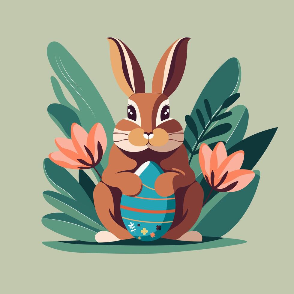 glücklich Ostern Gruß Karte mit Weiß Papier Schnitt Ostern Hase Ohren isoliert auf ein rot Hintergrund, Vektor Illustration