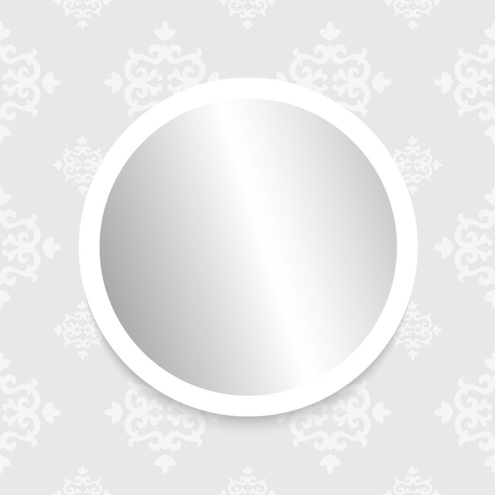 spegel med vit ram på historisk bakgrund vektor