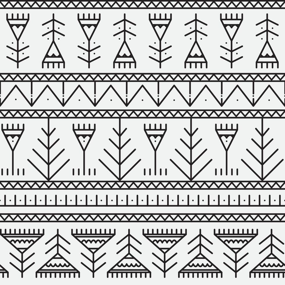 ethnisch nahtlos Muster. Vektor Stammes- Hintergrund. ethnisch Blumen und geometrisch Rahmen. Design zum Stoff, Hintergrund, Grenze, Verpackung Papier.