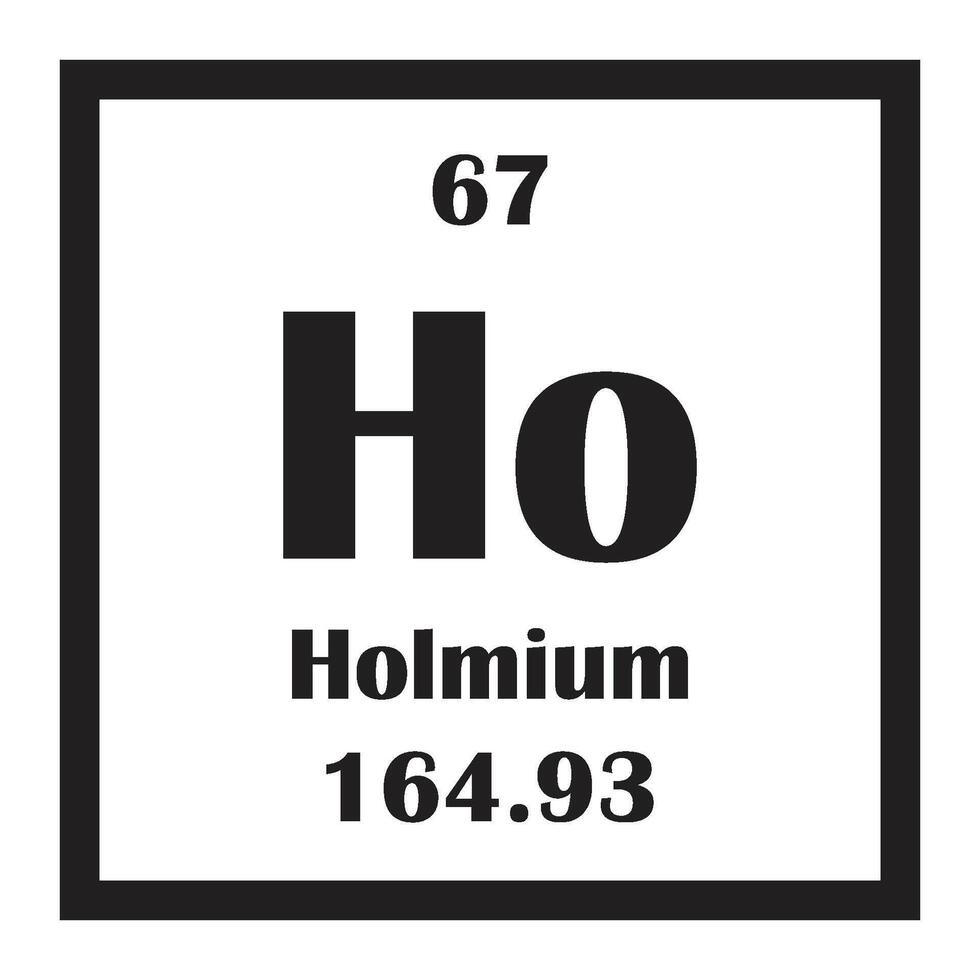 holmium kemisk element ikon vektor
