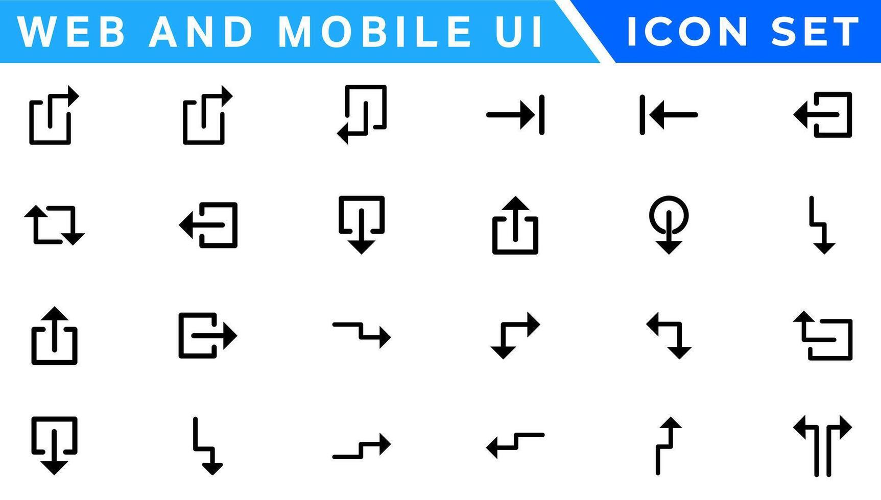 ui ikoner uppsättning. vektor. för mobil, webb, social media, företag. användare gränssnitt element för mobil app. enkel modern design. vektor