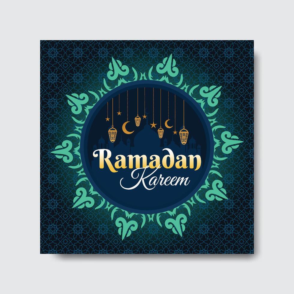 ramadan kareem hälsningar social media baner posta design mall vektor