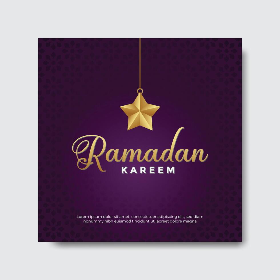 ramadan kareem hälsningar social media baner posta design mall vektor