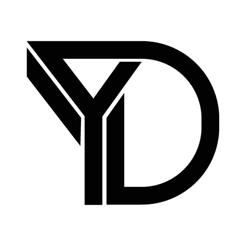 yd brev logotyp ikon vektor