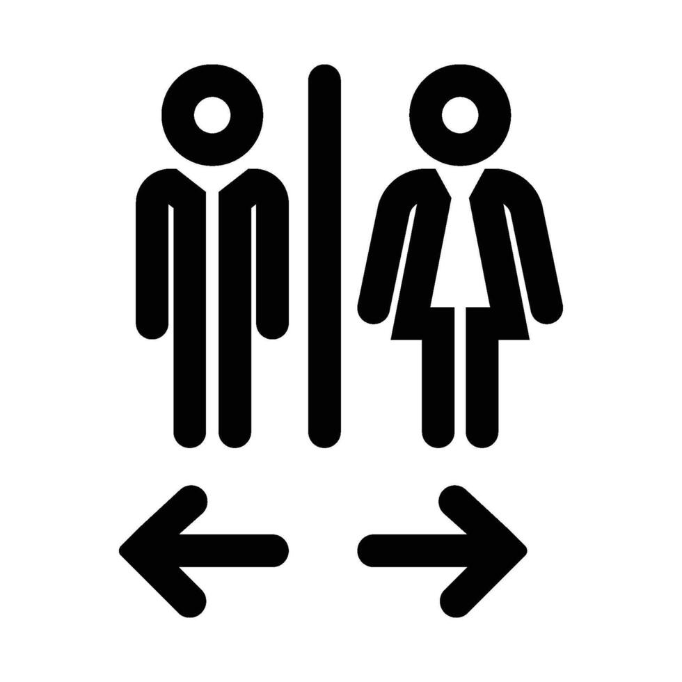 Herren und Damen Toilette Symbol Vektor