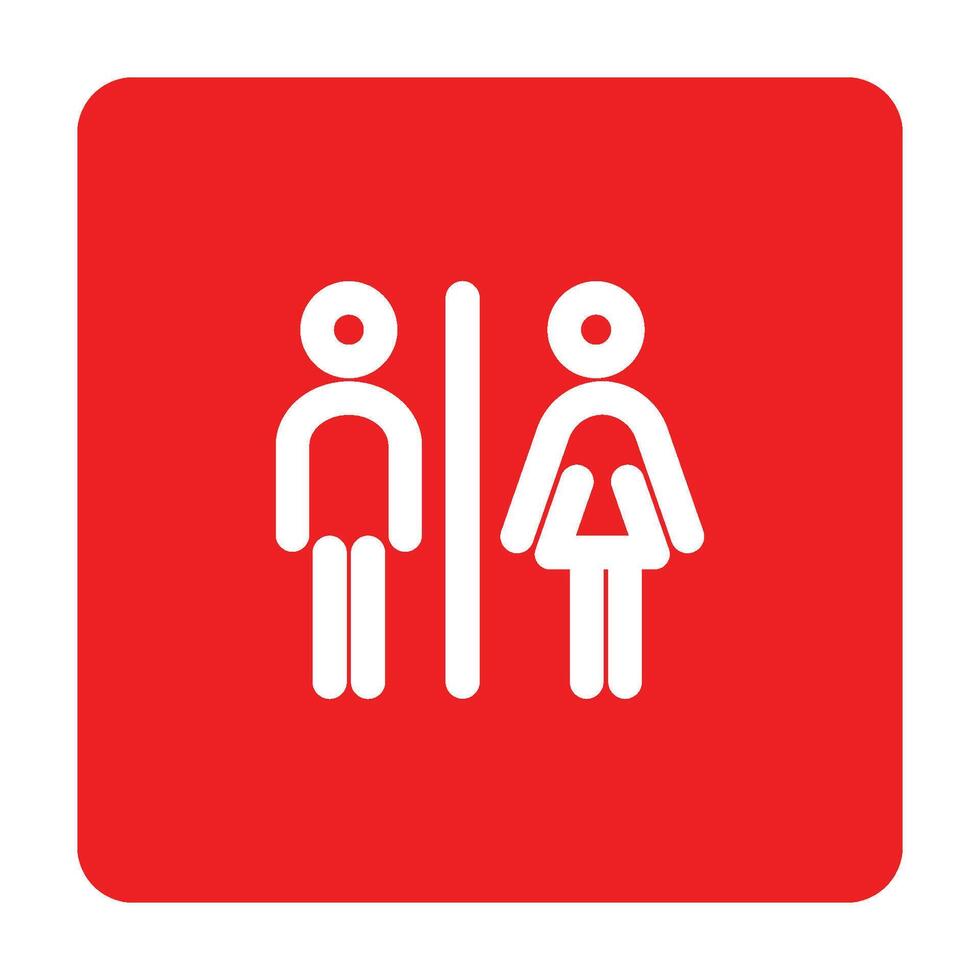 Herren und Damen Toilette Symbol Vektor