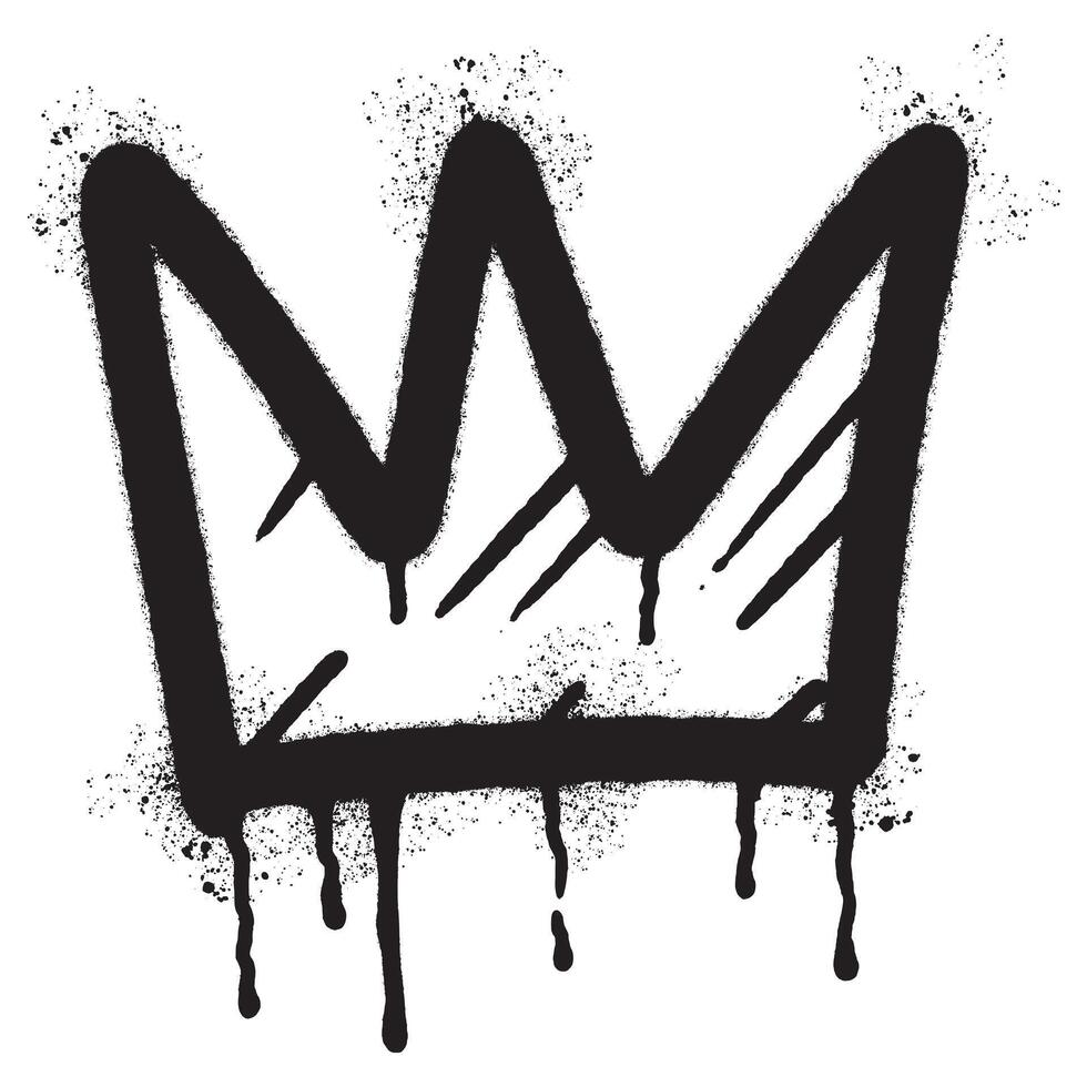 graffiti spray krona ikon isolerat på vit bakgrund. vektor
