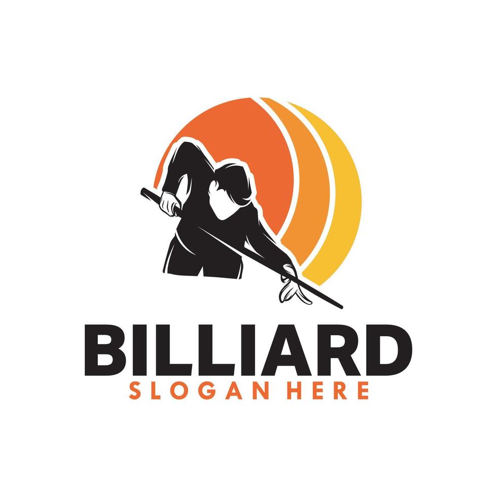 Billard- Logo Design Vektor Illustration