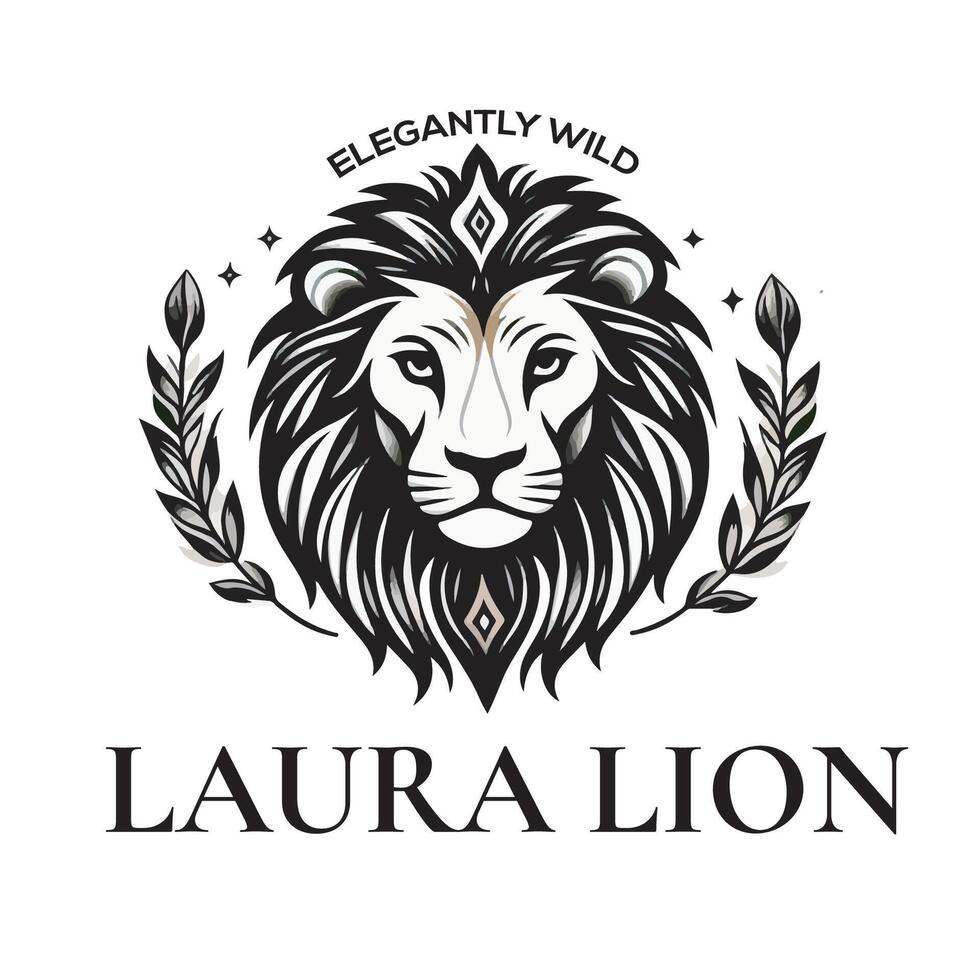 laura lejon logotyp vektor