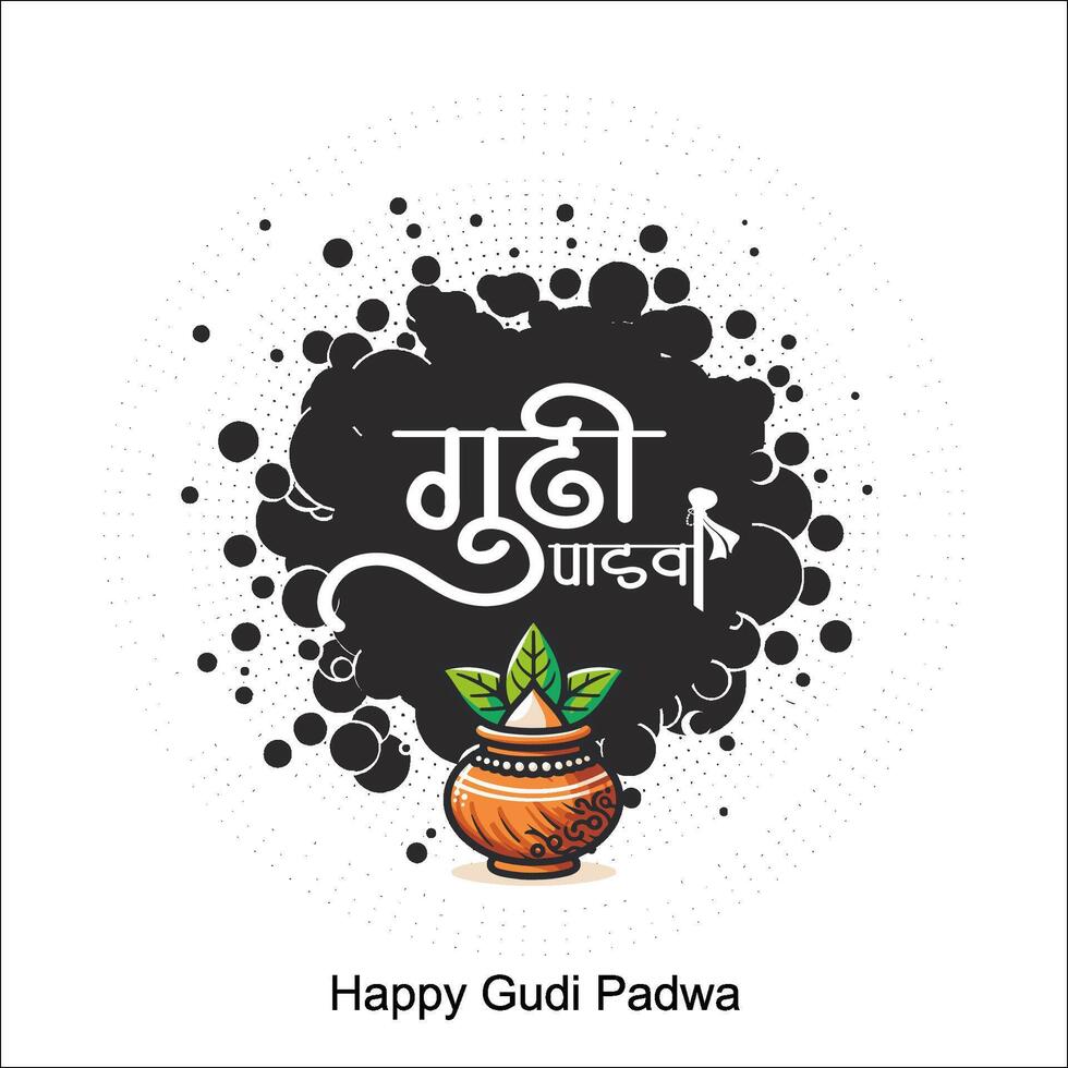 glücklich gudi Padwa Feier von Indien. Vektor Illustration Design