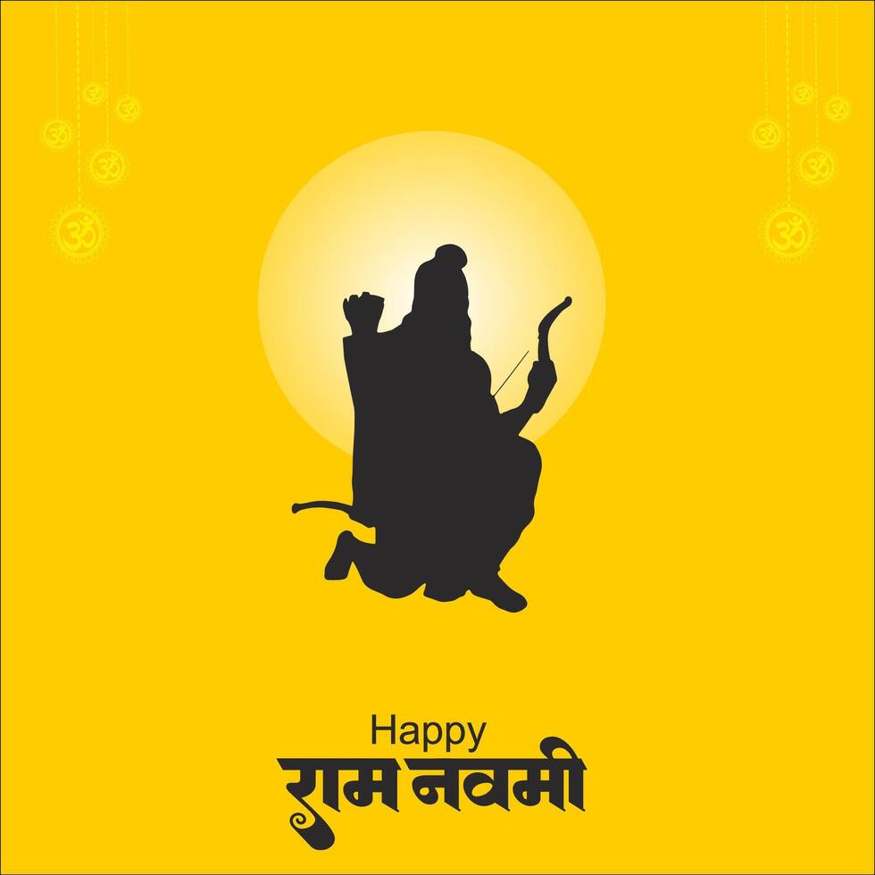 glücklich RAM Navami Festival von Indien. Herr Rama mit Pfeil. Vektor Illustration Design