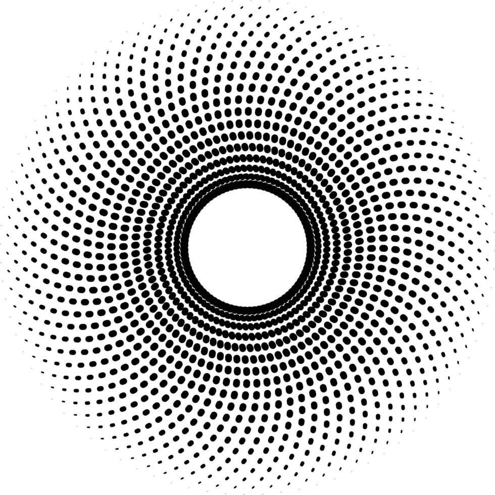 Muster von gepunktet Kreis isoliert auf Weiß Hintergrund Vektor Illustration