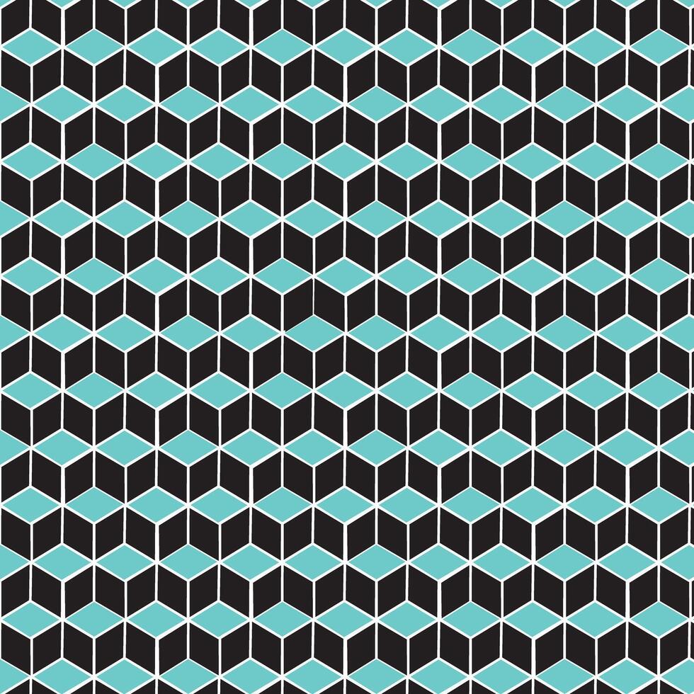 2d Würfel Muster mit Farbe Vektor Illustration
