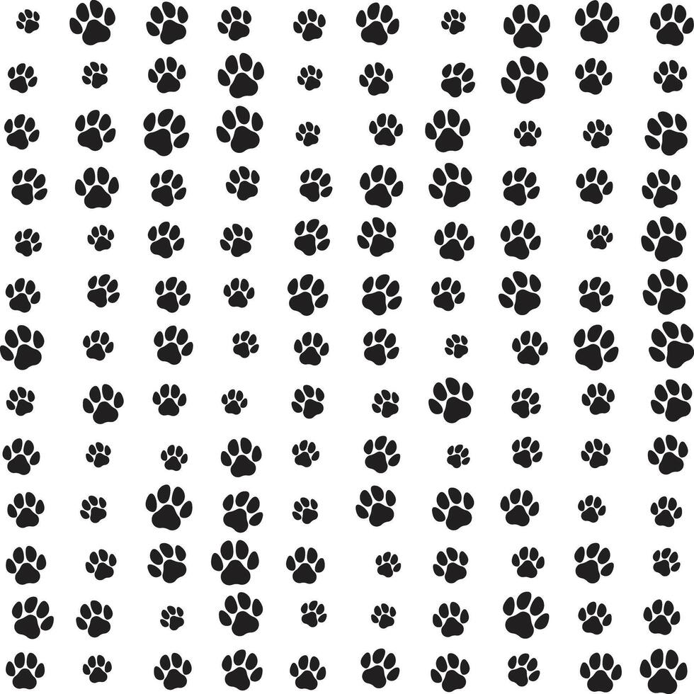 Hund Pfote Muster isoliert auf ein Weiß Hintergrund süß Vektor Illustration