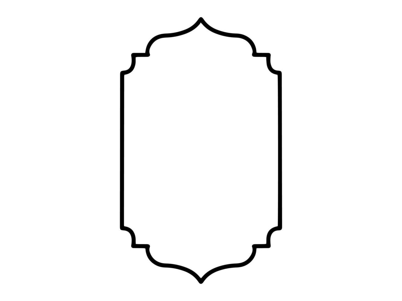 Rahmen Linie Kunst islamisch Hintergrund vektor