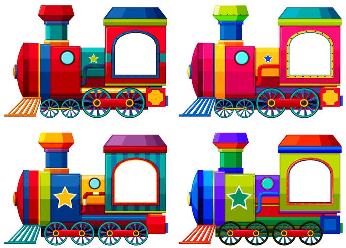 Züge in verschiedenen Farben vektor