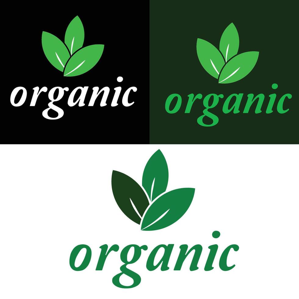organisch Natur bio Logo Design vektor