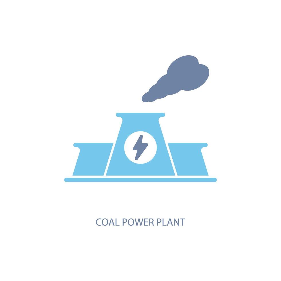 kol kraft växt begrepp linje ikon. enkel element illustration. kol kraft växt begrepp översikt symbol design. vektor