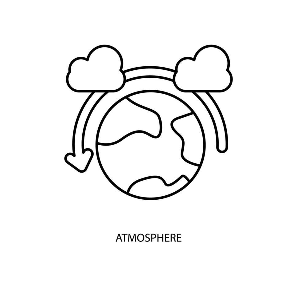 Atmosphäre Konzept Linie Symbol. einfach Element Illustration. Atmosphäre Konzept Gliederung Symbol Design. vektor