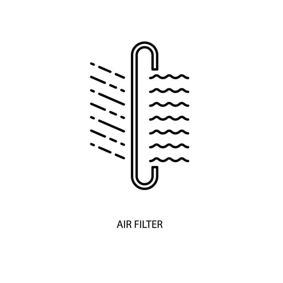 Luft Filter Konzept Linie Symbol. einfach Element Illustration. Luft Filter Konzept Gliederung Symbol Design. vektor