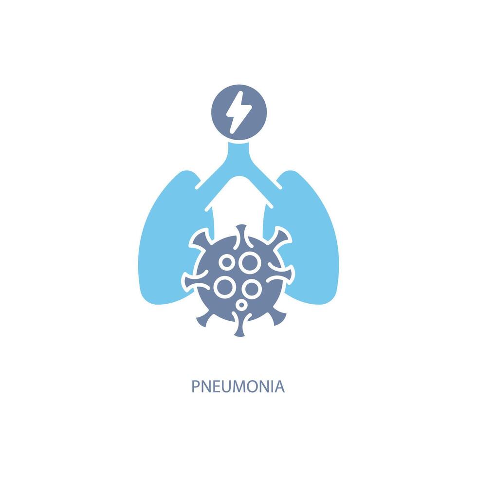 lunginflammation begrepp linje ikon. enkel element illustration. lunginflammation begrepp översikt symbol design. vektor